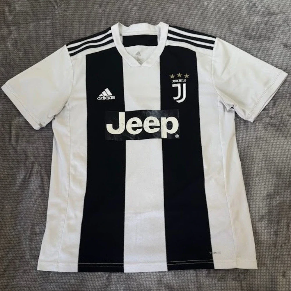 Adidas Juventus Home Ronaldo #7 Jersey Mens L Black White Jeep Soccer.‎